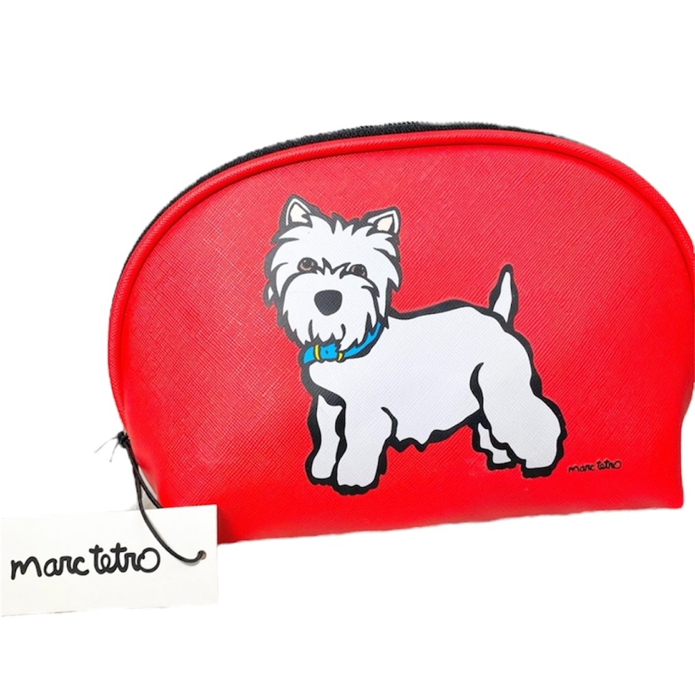 MARC TETRO Westie Makeup Pouch Clutch